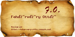 Fehérváry Ottó névjegykártya