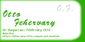 otto fehervary business card